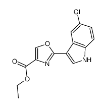 ethyl 2-(5-chloro-1H-indol-3-yl)-1,3-oxazole-4-carboxylate Structure