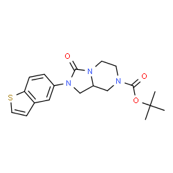 Imidazo[1,5-a]pyrazine-7(1H)-carboxylic acid, 2-benzo[b]thien-5-ylhexahydro-3-oxo-, 1,1-dimethylethyl ester结构式