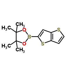噻吩[3,2-B]噻吩-2-硼酸频呢醇酯结构式