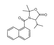 (S)-3-(1-naphthoyl)-4-isopropyl-2,2-dimethyloxazolidin-5-one Structure