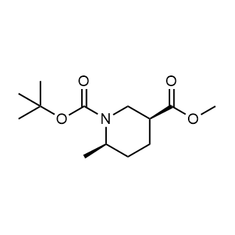 1-叔丁基 3-甲基(3S,6R)-6-甲基哌啶-1,3-二羧酸酯结构式