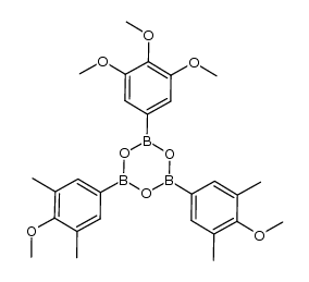 2,4-bis(4-methoxy-3,5-dimethylphenyl)-6-(3,4,5-trimethoxyphenyl)-1,3,5,2,4,6-trioxatriborinane Structure