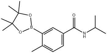 2-甲基-5-(异丙氨基甲酰基)苯硼酸频哪醇酯结构式