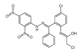 2-chloro-N-[4-chloro-2-[(Z)-N-(2,4-dinitroanilino)-C-phenylcarbonimidoyl]phenyl]acetamide Structure