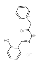 Pyridinium,1-[2-[2-[(2-hydroxyphenyl)methylene]hydrazinyl]-2-oxoethyl]-, chloride (1:1) Structure