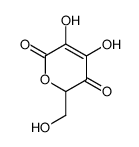 3,4-dihydroxy-6-(hydroxymethyl)pyran-2,5-dione结构式