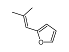 2-(2-methylprop-1-enyl)furan结构式