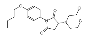 3-(N,N-bis(2-chloroethyl)amino)-1-(4'-n-butoxyphenyl)pyrollidine-2,5-dione Structure