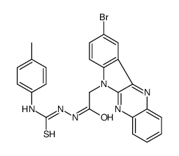 1-[[2-(9-bromoindolo[3,2-b]quinoxalin-6-yl)acetyl]amino]-3-(4-methylphenyl)thiourea结构式
