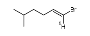 1-bromo-5-methylhex-1-ene-1-d结构式