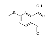 5-formyl-2-methylthiopyrimidine-4-carboxylic acid结构式