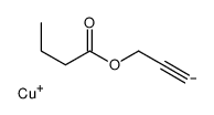 copper(1+),prop-2-ynyl butanoate结构式