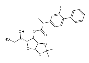 (R)-3-O-(2-(2-fluoro-4-biphenyl)propionyl)-1,2-O-isopropylidene-α-D-glucofuranose Structure