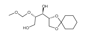 (1R,2S)-2-(methoxymethoxy)-1-((R)-1,4-dioxaspiro[4.5]decan-2-yl)propane-1,3-diol结构式