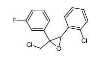 anti-2-(3-fluorophenyl)-2-(chloromethyl)-3-(2-chlorophenyl)oxirane结构式
