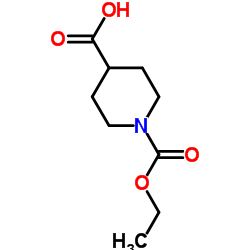 1-(Ethoxycarbonyl)-4-piperidinecarboxylic acid Structure