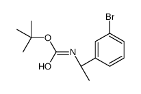 (R)-1-(3-溴苯基)乙氨基甲酸叔丁酯结构式