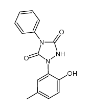 1-(2-hydroxy-5-methylphenyl)-4-phenyl-1,2,4-triazolidine-3,5-dione结构式