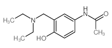 4-乙酰胺-2-二乙氨甲基苯酚结构式