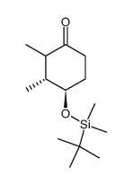 (2R,3R,4R)-(-)-4-(tert-butyldimethylsiloxy)-2,3-dimethylcyclohexanone Structure