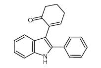 2-(2-phenyl-1H-indol-3-yl)cyclohex-2-en-1-one结构式