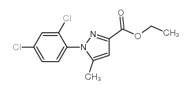 1-(2,4-二氯苯基)-5-甲基-1H-吡唑-3-羧酸 乙酯结构式
