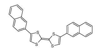 (E)-4,4'-Di-naphthalen-2-yl-[2,2']bi[[1,3]dithiolylidene]结构式
