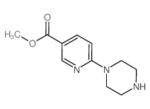 6-(1-Piperazinyl)-3-pyridinecarboxylic acid methyl ester structure