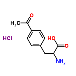 DL-Phe(4-Ac)-OH. HCl structure