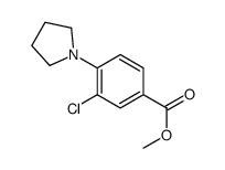 3-氯-4-(1-吡咯烷基)苯甲酸甲酯结构式
