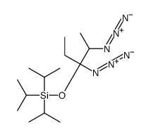 2,3-diazidopentan-3-yloxy-tri(propan-2-yl)silane结构式
