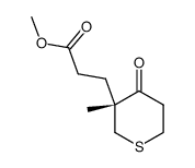 (R)-(+)-3-methyl-3-(2-methoxycarbonylethyl)-4-thianone结构式