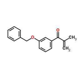 2-甲基-1-[3-(苯基甲氧基)苯基]-2-丙烯-1-酮结构式