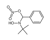 (tert-butyl(hydroxy)amino)(phenyl)methyl nitrate Structure