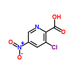 3-Chloro-5-nitro-2-pyridinecarboxylic acid Structure