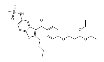 N-(2-butyl-3-[4-(3,3-diethoxypropoxy)benzoyl]-1-benzofuran-5-yl)methanesulfonamide结构式