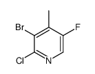 3-bromo-2-chloro-5-fluoro-4-methylpyridine Structure