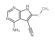 7H-Pyrrolo[2,3-d]pyrimidine-5-carbonitrile,4-amino-6-(methylthio)- picture