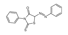 3-phenyl-5-phenyldiazenyl-2-sulfanylidene-1,3-thiazolidin-4-one Structure