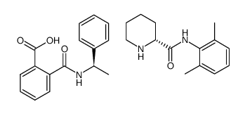 (R)-N-(2,6-dimethylphenyl)piperidine-2-carboxamide (R)-2-((1-phenylethyl)carbamoyl)benzoate Structure