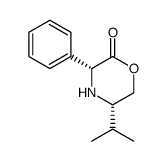 (5S)-5-isopropyl-3-phenyl-5,6-dihydro-2H-1,4-oxazine-2-one structure