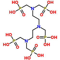 Diethylenetriaminepentakis(methylphosphonic acid) structure