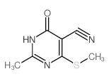 2-甲基-4-(甲巯基)-6-氧代-1,6-二氢嘧啶-5-甲腈结构式