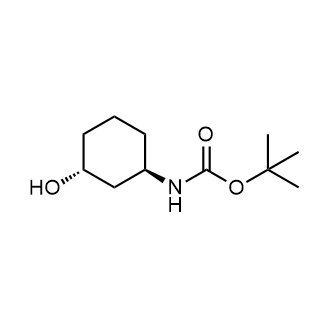 N-[(1R,3R)-3-羟基环己基]氨基甲酸叔丁酯结构式
