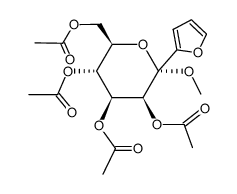 methyl 2,3,4,6-tetra-O-acetyl-1-(2-furyl)-α-D-mannopyranoside Structure