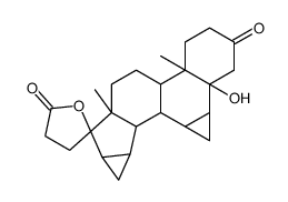 6β,7β:15β,16β-Dimethylene-5β-hydroxy-3-oxo-17α-pregnane-21,17-carbolactone结构式
