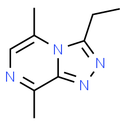 3-Ethyl-5,8-dimethyl-1,2,4-triazolo[4,3-a]pyrazine结构式