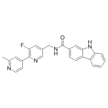 N-((3-氟-2'-甲基-[2,4'-联吡啶]-5-基)甲基)-9H-咔唑-2-甲酰胺结构式