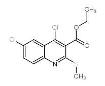4,6-二氯-2-(甲基硫代)喹啉-3-羧酸乙酯结构式
