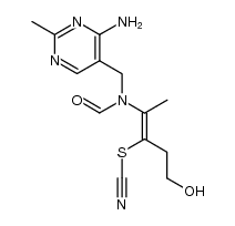 N-(4-amino-2-methyl-pyrimidin-5-ylmethyl)-N-(4-hydroxy-1-methyl-2-thiocyanato-but-1-en-t()-yl)-formamide Structure